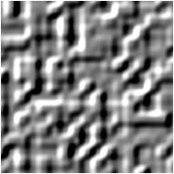 Bump-mapped 2D texture generated by a quintic coherent-noise function