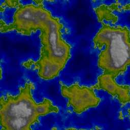 First terrain height map rendering with light source