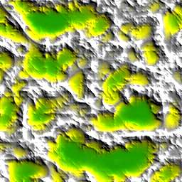 Mountainous terrain height map